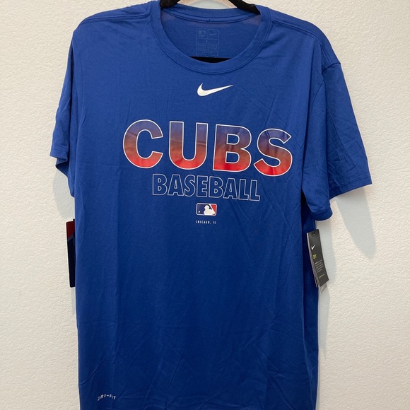 Nike Chicago Cubs MLB Blue Dri-Fit T-Shirt Men L - Picture 2 of 8